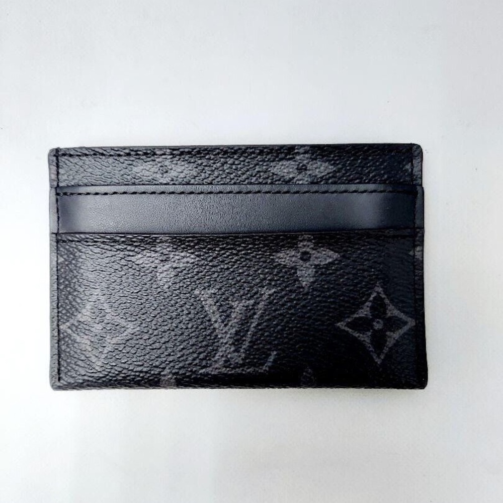 Amazing Deal! LOUIS VUITTON Monogram Eclipse Porto Cult Double M62170 Card Case